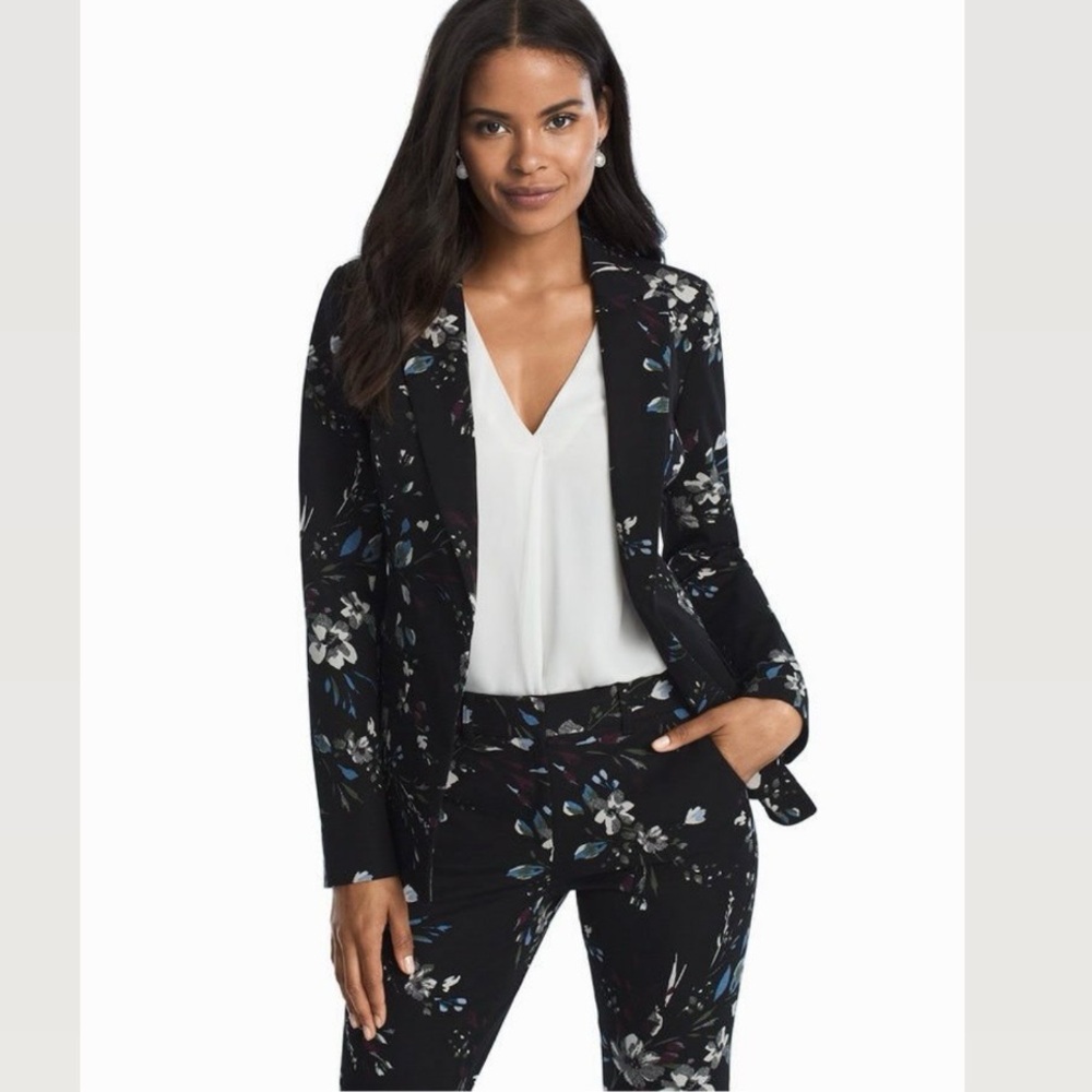 White House Black Market Floral Blazer
